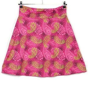 Tranquility by Colorado Clothing A-Line Skirt Pink‎ Paisley Stretch M Medium